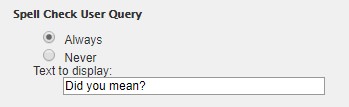User Query Spell Check Setting