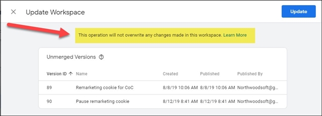 Update workspace alert example
