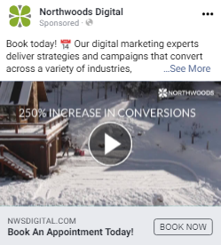 Northwoods ad about digital marketing services