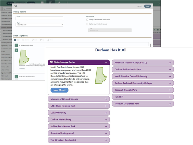 Durham County Economic Development page