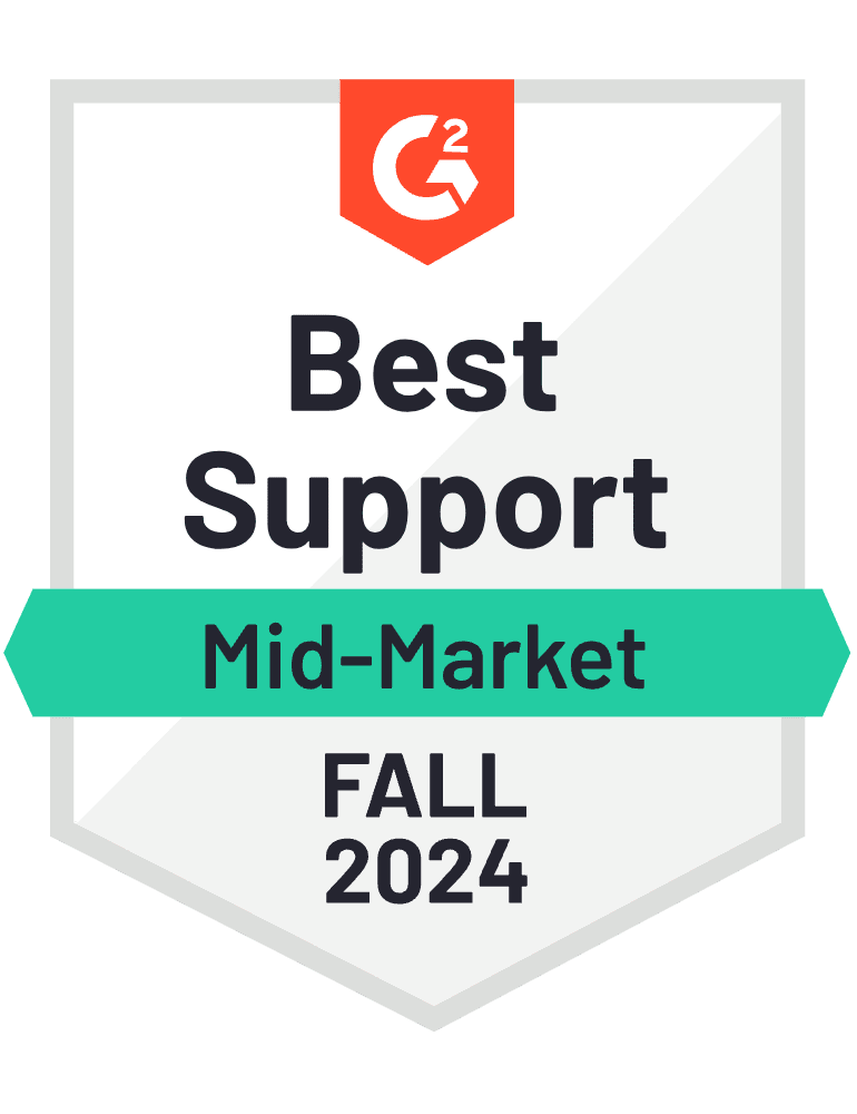 G2 Best Support Fall 2024 Badge