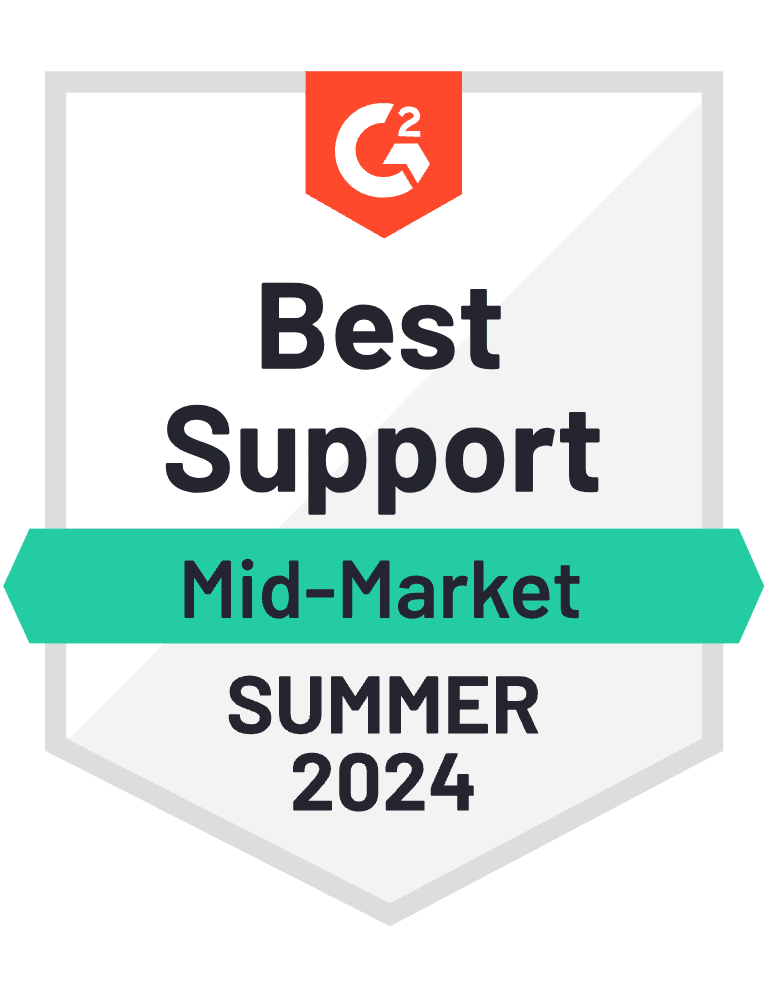 G2 Best Support Summer 2024 Badge