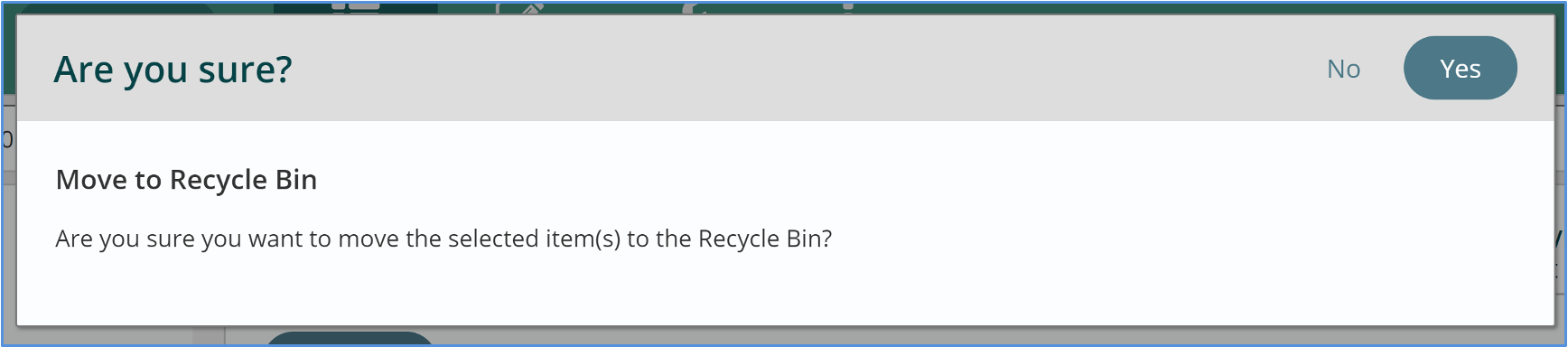 move to recycle bin are you sure