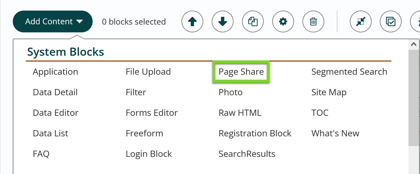 page share block